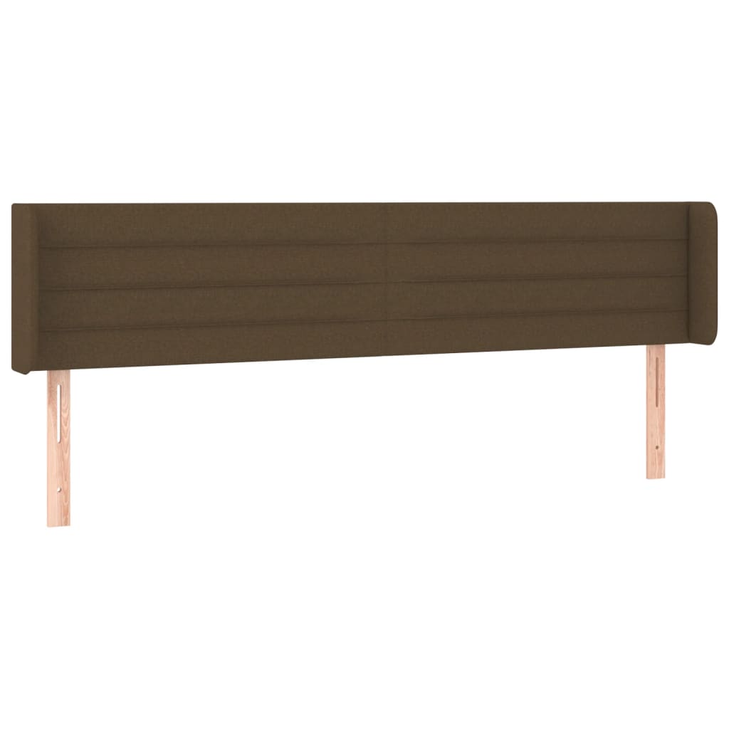 vidaXL Tăblie de pat cu LED, maro închis, 183x16x78/88 cm, textil vidaXL Tăblie de pat cu LED, maro închis, 183x16x78/88 cm, textil