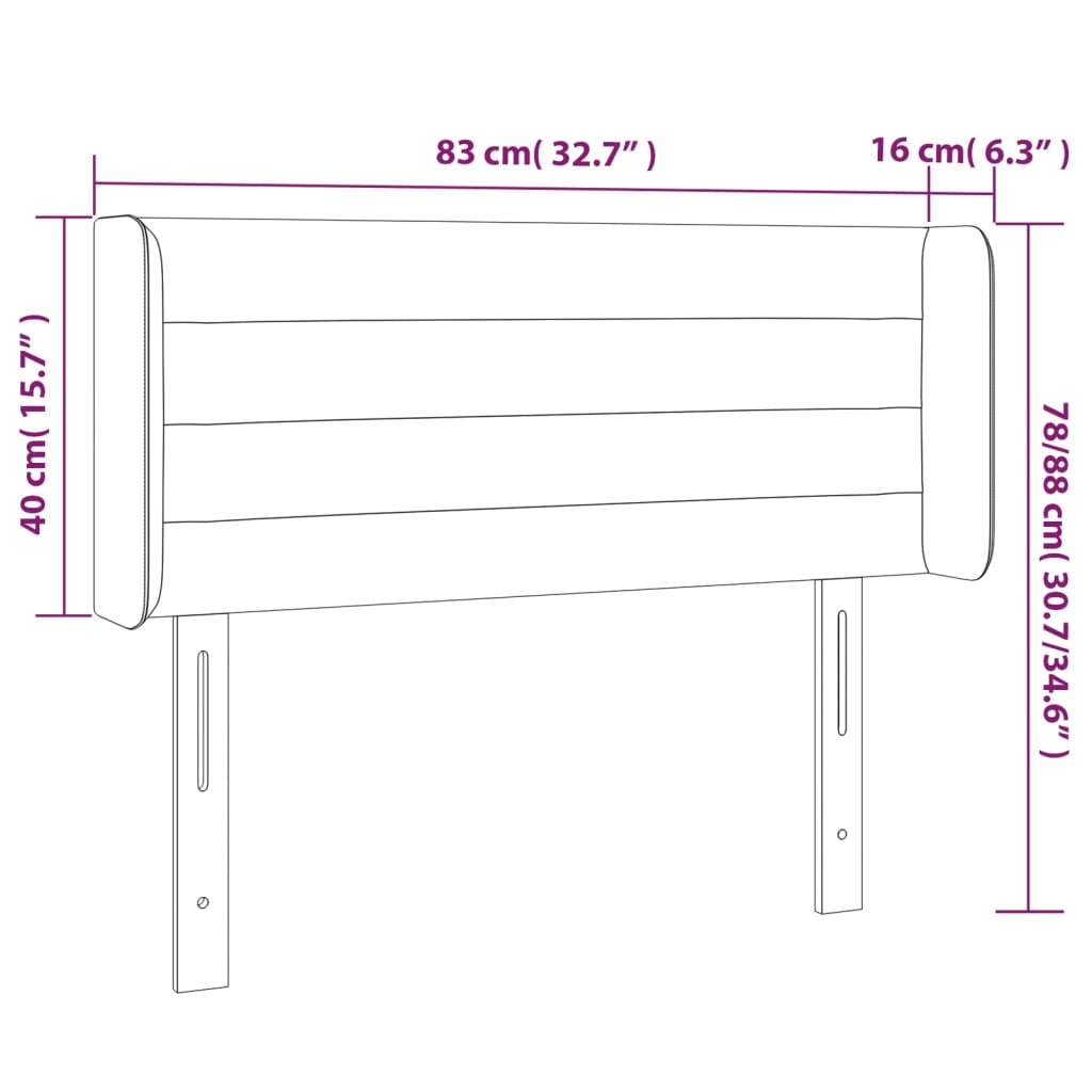 vidaXL Tăblie de pat cu LED, verde închis, 83x16x78/88 cm, catifea vidaXL Tăblie de pat cu LED, verde închis, 83x16x78/88 cm, catifea