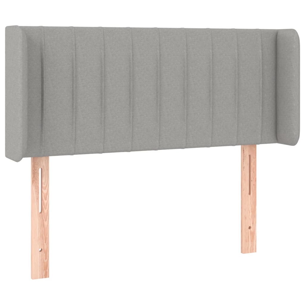 vidaXL Tăblie de pat cu LED, gri deschis, 83x16x78/88 cm, textil vidaXL Tăblie de pat cu LED, gri deschis, 83x16x78/88 cm, textil