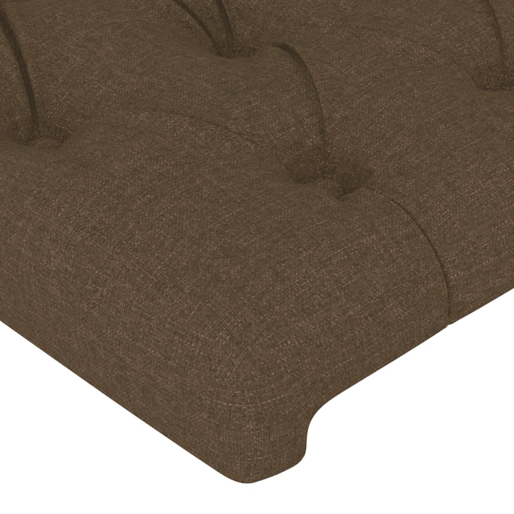 vidaXL Tăblie de pat cu LED, maro închis, 183x16x78/88 cm, textil vidaXL Tăblie de pat cu LED, maro închis, 183x16x78/88 cm, textil