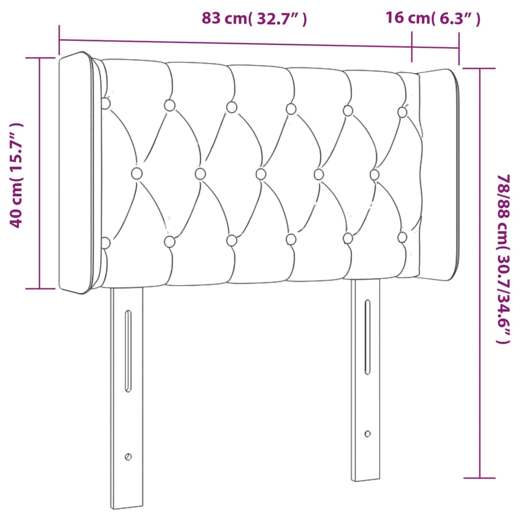 vidaXL Tăblie de pat cu LED, verde închis, 83x16x78/88 cm, catifea vidaXL Tăblie de pat cu LED, verde închis, 83x16x78/88 cm, catifea