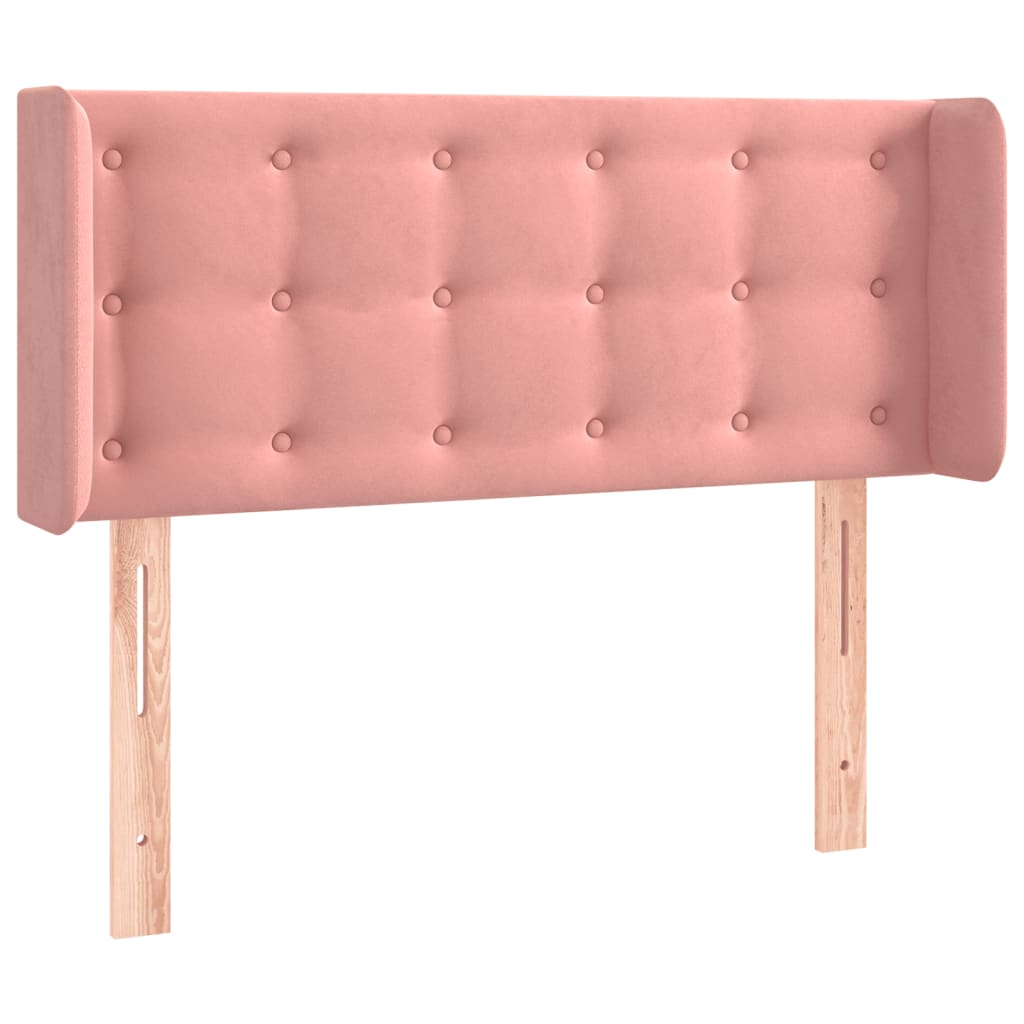 vidaXL Tăblie de pat cu LED, roz, 93x16x78/88 cm, catifea vidaXL Tăblie de pat cu LED, roz, 93x16x78/88 cm, catifea