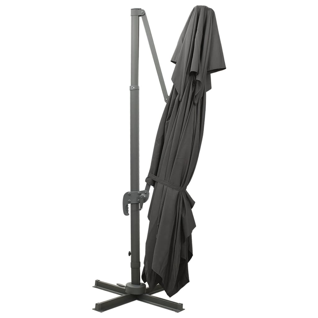 vidaXL Umbrelă în consolă cu înveliș dublu, antracit, 400x300 cm vidaXL Umbrelă în consolă cu înveliș dublu, antracit, 400x300 cm
