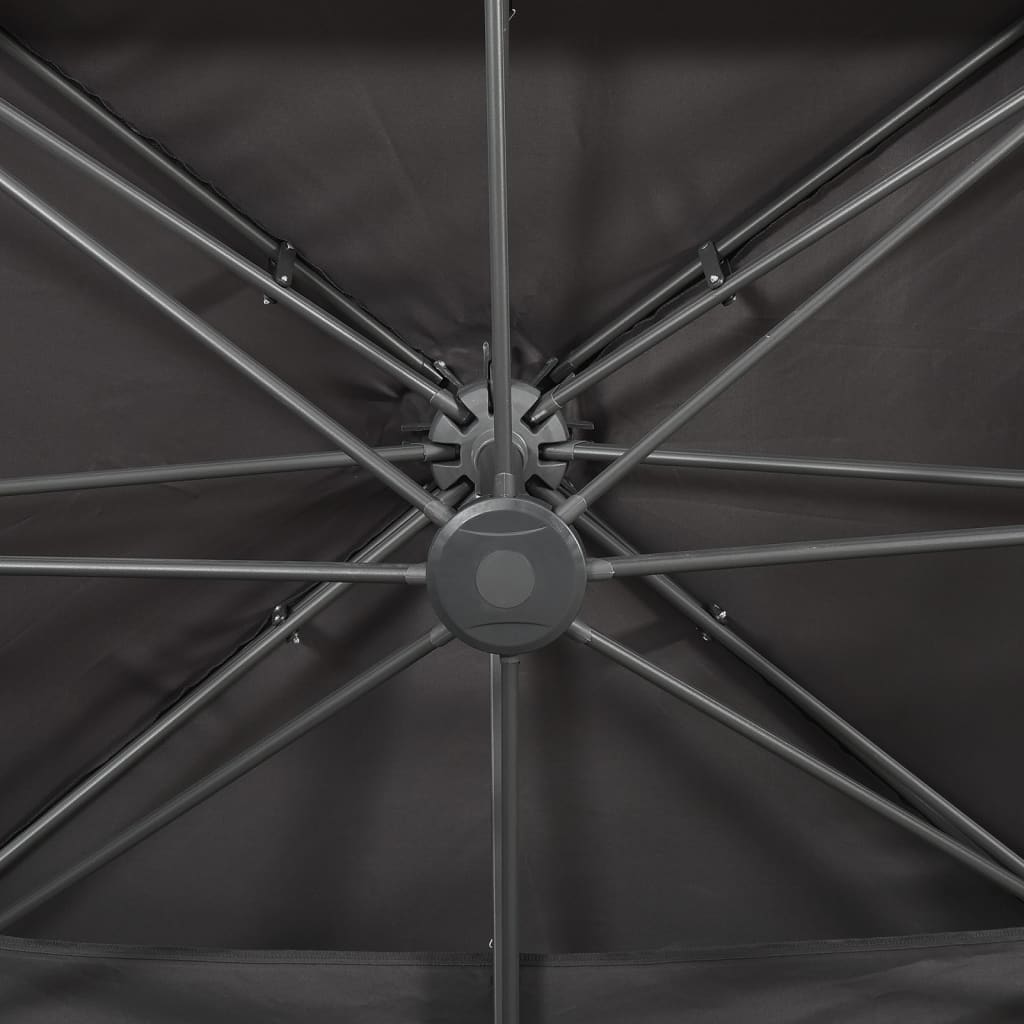 vidaXL Umbrelă în consolă cu înveliș dublu, antracit, 400x300 cm vidaXL Umbrelă în consolă cu înveliș dublu, antracit, 400x300 cm