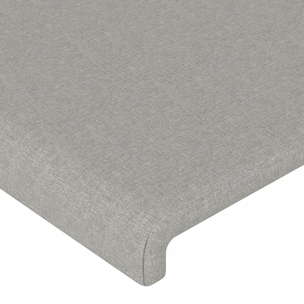 vidaXL Tăblie de pat cu LED, gri deschis, 103x16x118/128 cm, textil vidaXL Tăblie de pat cu LED, gri deschis, 103x16x118/128 cm, textil