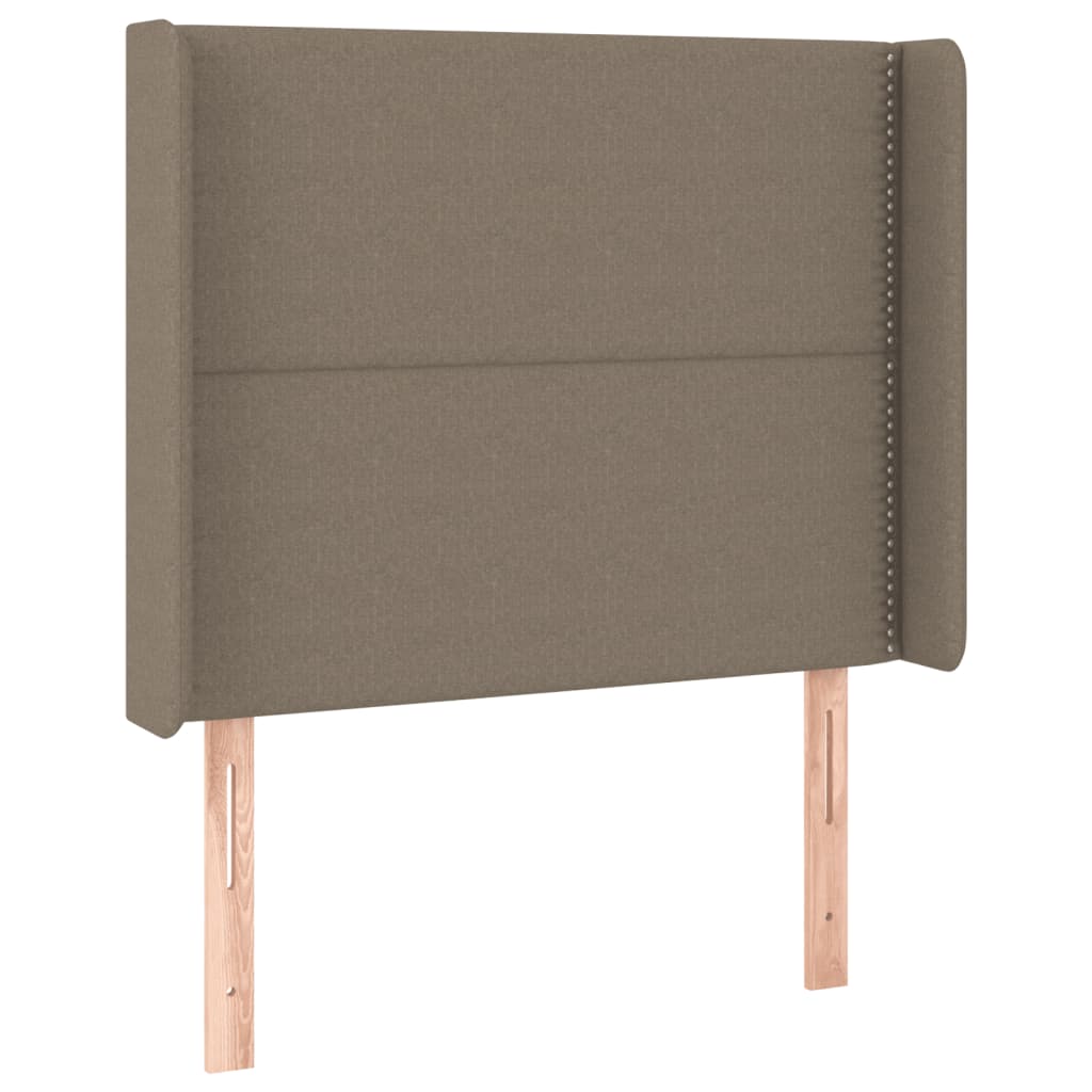 vidaXL Tăblie de pat cu LED, gri taupe, 103x16x118/128 cm, textil vidaXL Tăblie de pat cu LED, gri taupe, 103x16x118/128 cm, textil