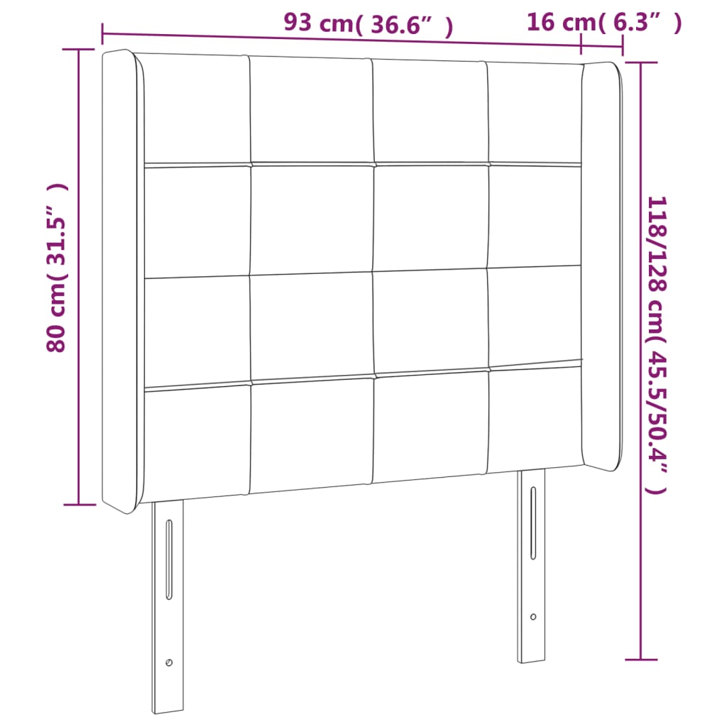 vidaXL Tăblie de pat cu LED, verde închis, 93x16x118/128cm, catifea vidaXL Tăblie de pat cu LED, verde închis, 93x16x118/128cm, catifea