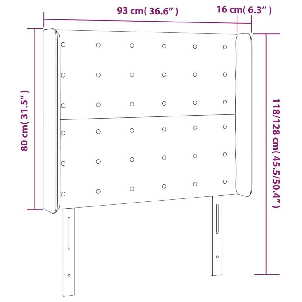 vidaXL Tăblie de pat cu LED, verde închis, 93x16x118/128cm, catifea vidaXL Tăblie de pat cu LED, verde închis, 93x16x118/128cm, catifea
