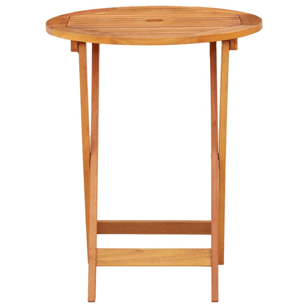 vidaXL Masă de grădină pliabilă, Ø60x75 cm, lemn masiv eucalipt vidaXL Masă de grădină pliabilă, Ø60x75 cm, lemn masiv eucalipt
