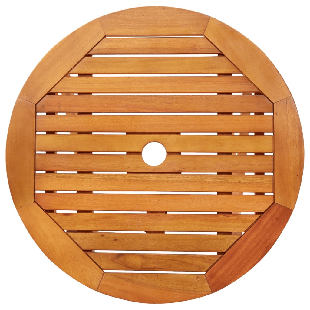 vidaXL Masă de grădină pliabilă, Ø60x75 cm, lemn masiv eucalipt vidaXL Masă de grădină pliabilă, Ø60x75 cm, lemn masiv eucalipt