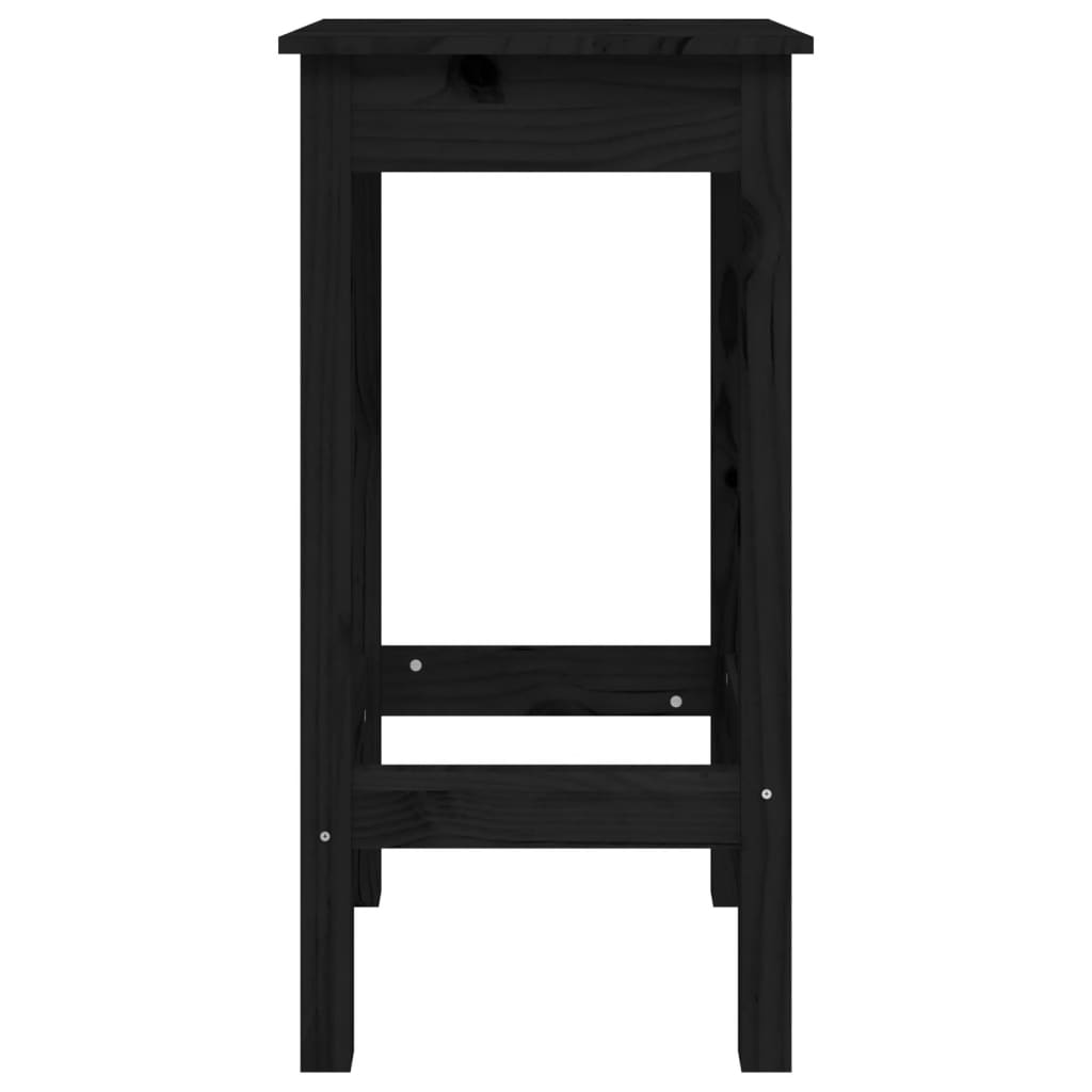 vidaXL Set mobilier de bar, 5 piese, negru, lemn masiv de pin vidaXL Set mobilier de bar, 5 piese, negru, lemn masiv de pin