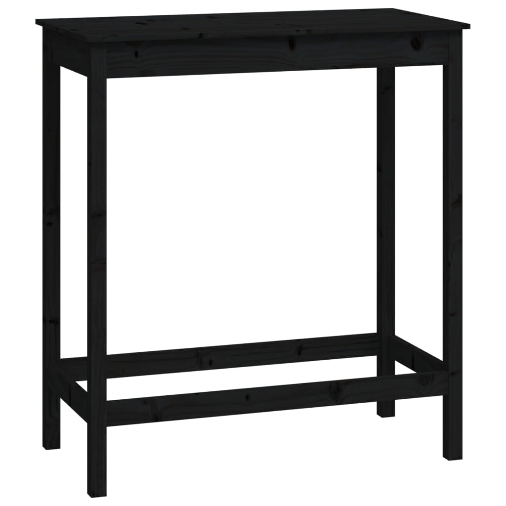 vidaXL Set mobilier de bar, 5 piese, negru, lemn masiv de pin vidaXL Set mobilier de bar, 5 piese, negru, lemn masiv de pin