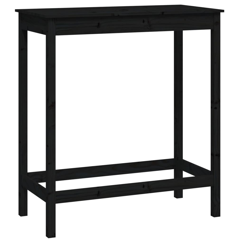 vidaXL Set mobilier de bar, 5 piese, negru, lemn masiv de pin vidaXL Set mobilier de bar, 5 piese, negru, lemn masiv de pin