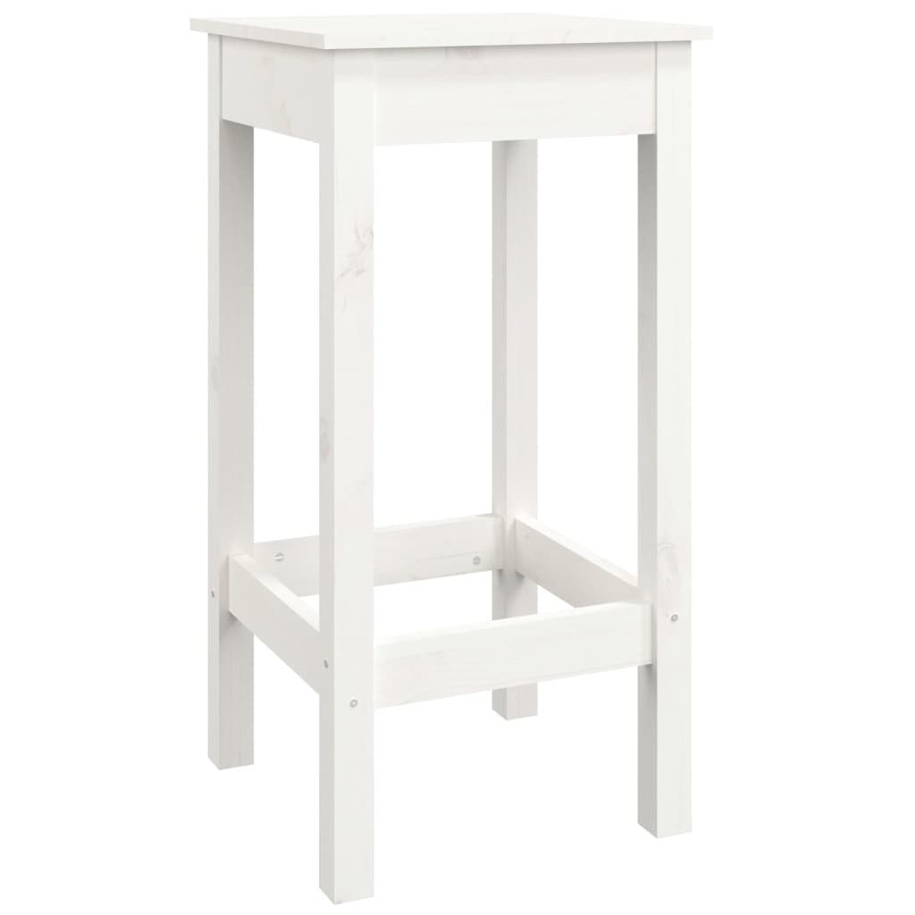 vidaXL Set mobilier de bar, 7 piese, alb, lemn masiv de pin