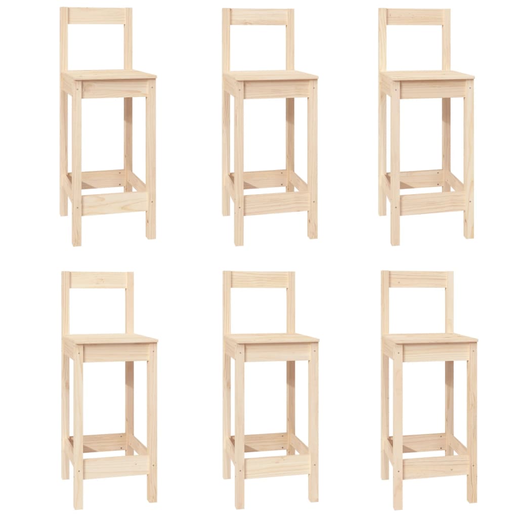 vidaXL Set mobilier de bar, 7 piese, lemn masiv de pin vidaXL Set mobilier de bar, 7 piese, lemn masiv de pin