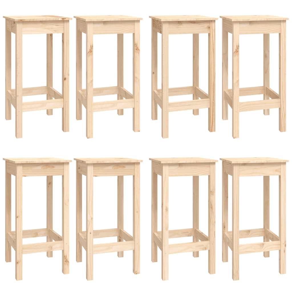 vidaXL Set mobilier de bar, 9 piese, lemn masiv de pin
