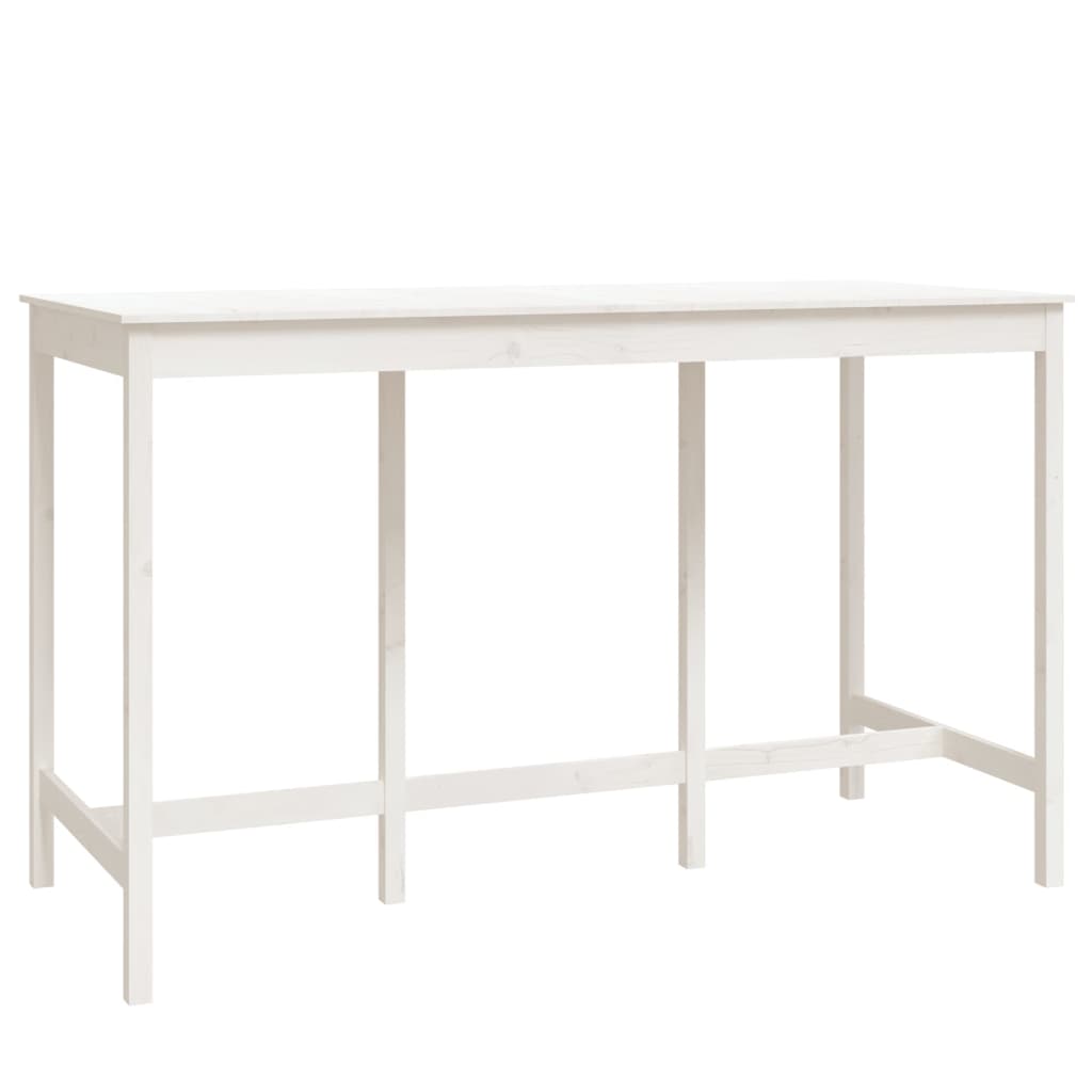 vidaXL Set mobilier de bar, 9 piese, alb, lemn masiv de pin vidaXL Set mobilier de bar, 9 piese, alb, lemn masiv de pin