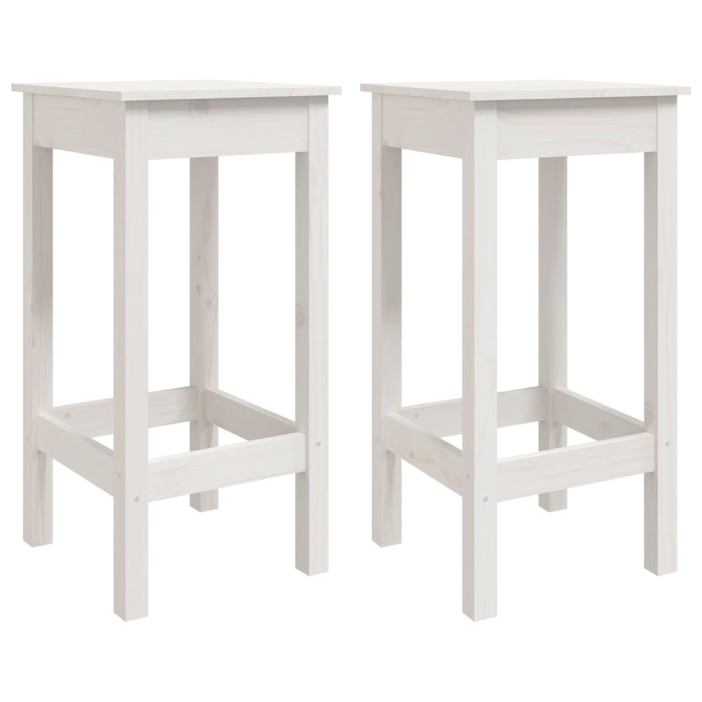 vidaXL Set mobilier de bar, 3 piese, alb, lemn masiv de pin vidaXL Set mobilier de bar, 3 piese, alb, lemn masiv de pin