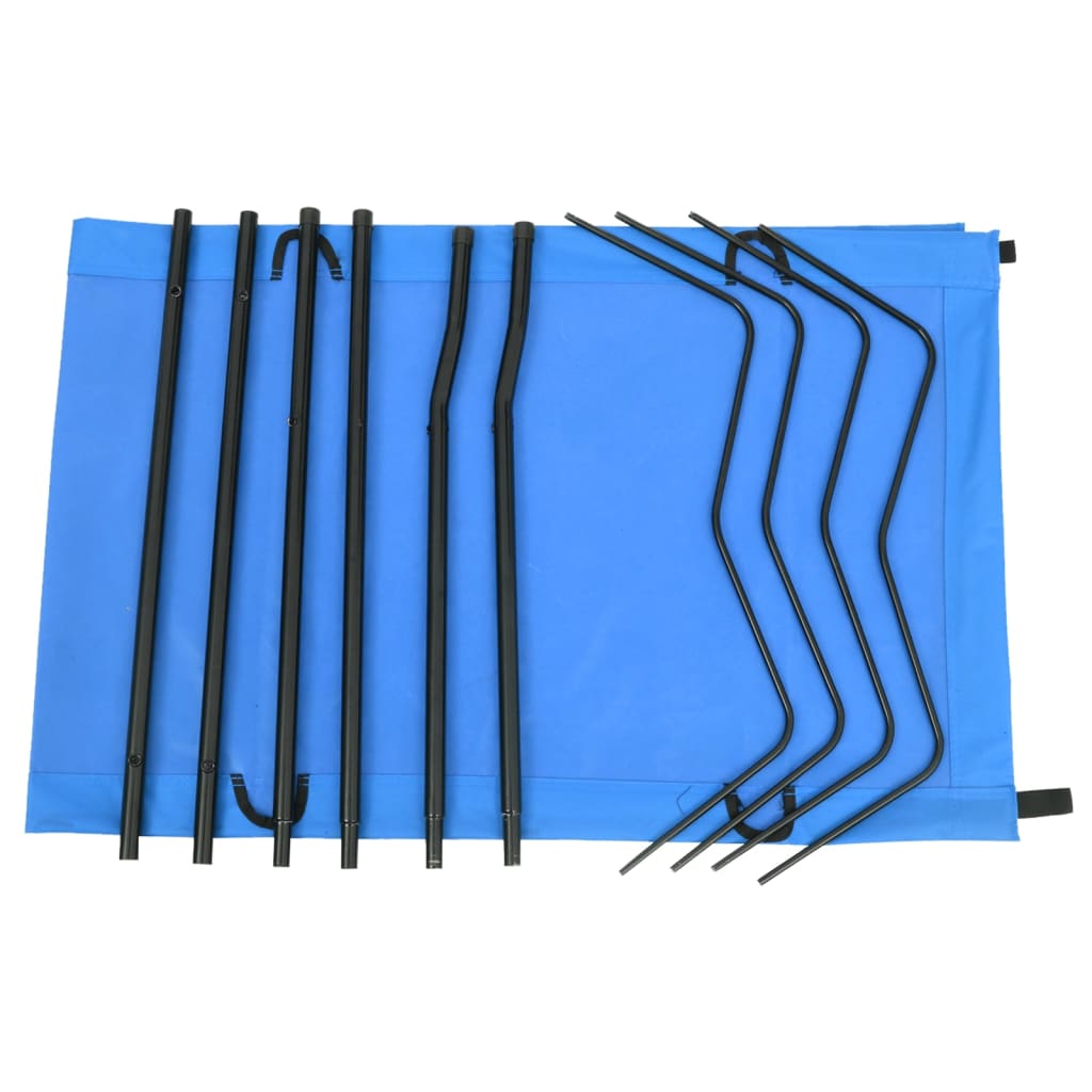 vidaXL Pat de camping, albastru, 180x60x19 cm, țesătură oxford și oțel vidaXL Pat de camping, albastru, 180x60x19 cm, țesătură oxford și oțel