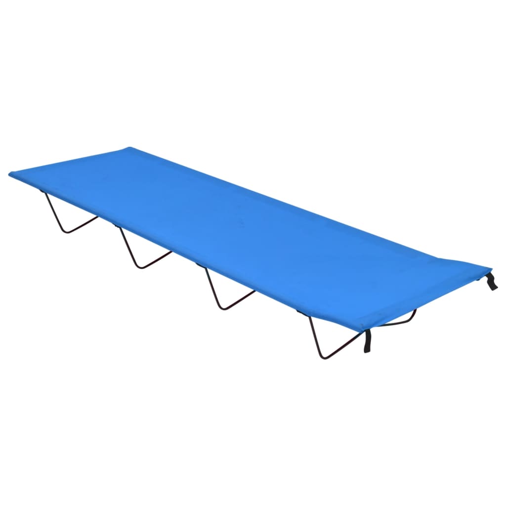 vidaXL Pat de camping, albastru, 180x60x19 cm, țesătură oxford și oțel vidaXL Pat de camping, albastru, 180x60x19 cm, țesătură oxford și oțel