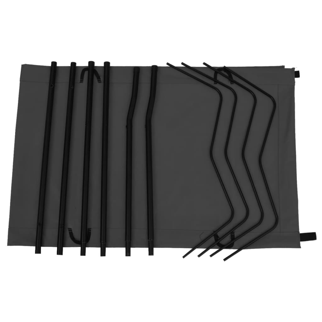 vidaXL Pat de camping, negru, 180x60x19 cm, țesătură oxford și oțel vidaXL Pat de camping, negru, 180x60x19 cm, țesătură oxford și oțel