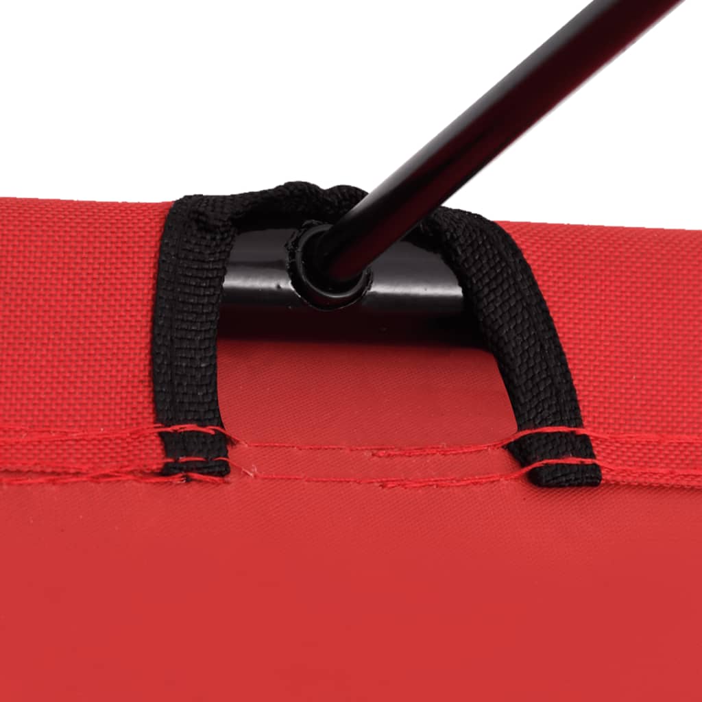 vidaXL Pat de camping, roșu, 180x60x19 cm, țesătură oxford și oțel vidaXL Pat de camping, roșu, 180x60x19 cm, țesătură oxford și oțel