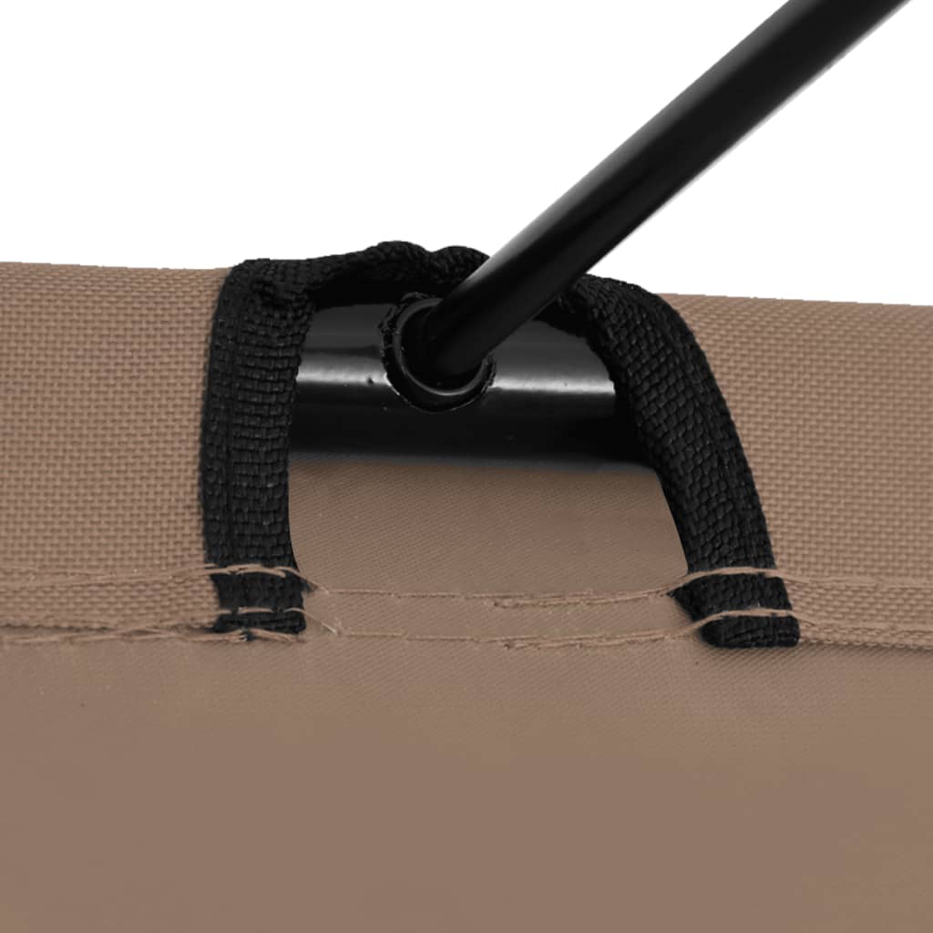 vidaXL Pat de camping, gri taupe, 180x60x19 cm, țesătură oxford & oțel vidaXL Pat de camping, gri taupe, 180x60x19 cm, țesătură oxford & oțel