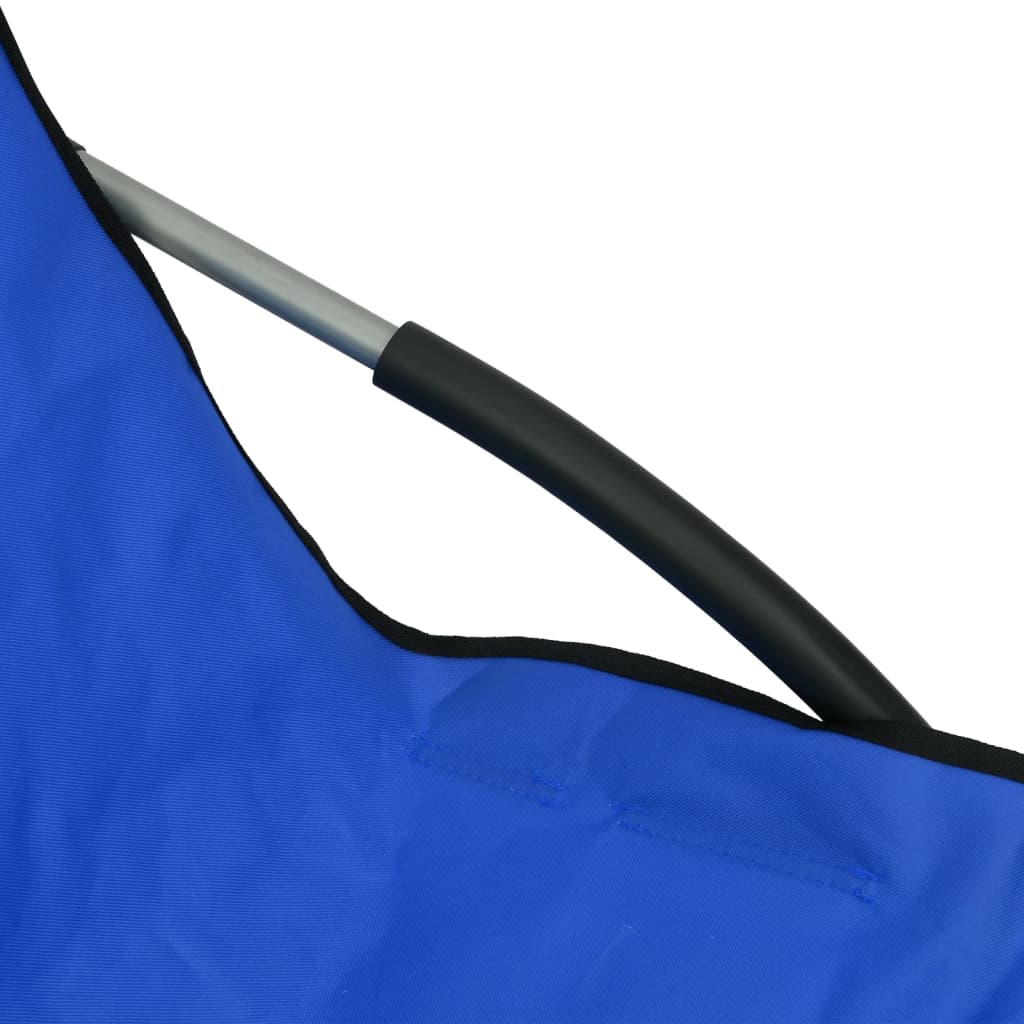vidaXL Scaune de plajă pliante, 2 buc., albastru, material textil vidaXL Scaune de plajă pliante, 2 buc., albastru, material textil