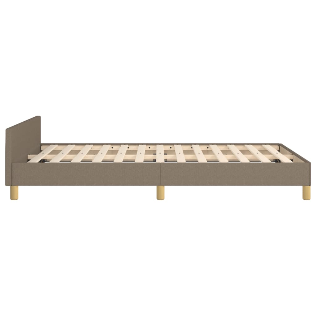 vidaXL Cadru de pat fără saltea, gri taupe, 120x200 cm, textil vidaXL Cadru de pat fără saltea, gri taupe, 120x200 cm, textil