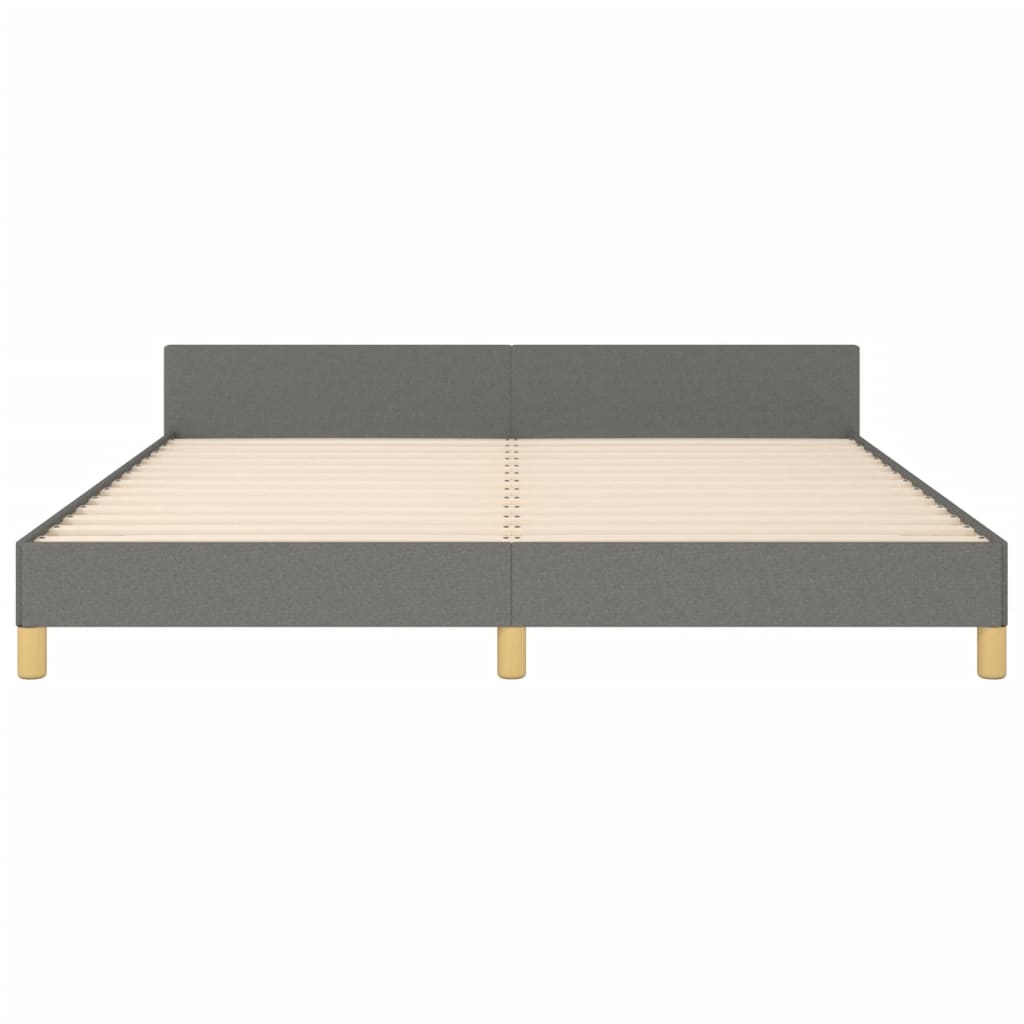 vidaXL Cadru de pat fără saltea, gri închis, 160x200 cm, textil