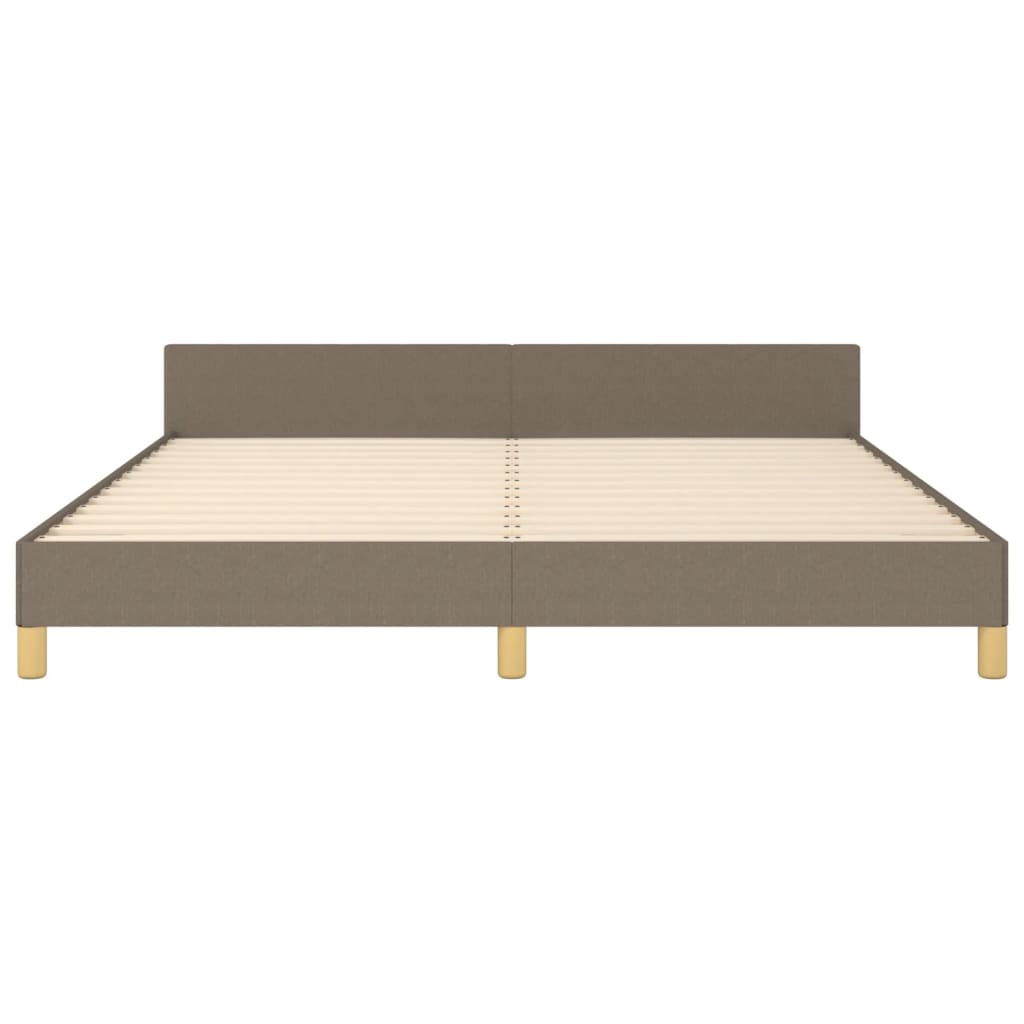 vidaXL Cadru de pat fără saltea, gri taupe, 160x200 cm, textil