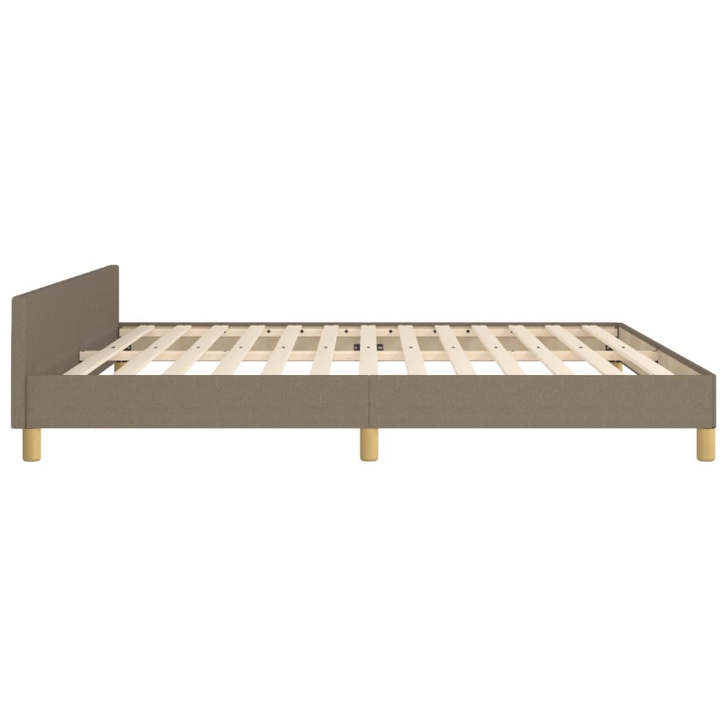 vidaXL Cadru de pat fără saltea, gri taupe, 160x200 cm, textil