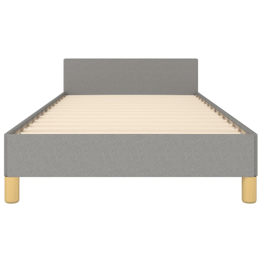 vidaXL Cadru de pat fără saltea, gri deschis, 100x200 cm, textil