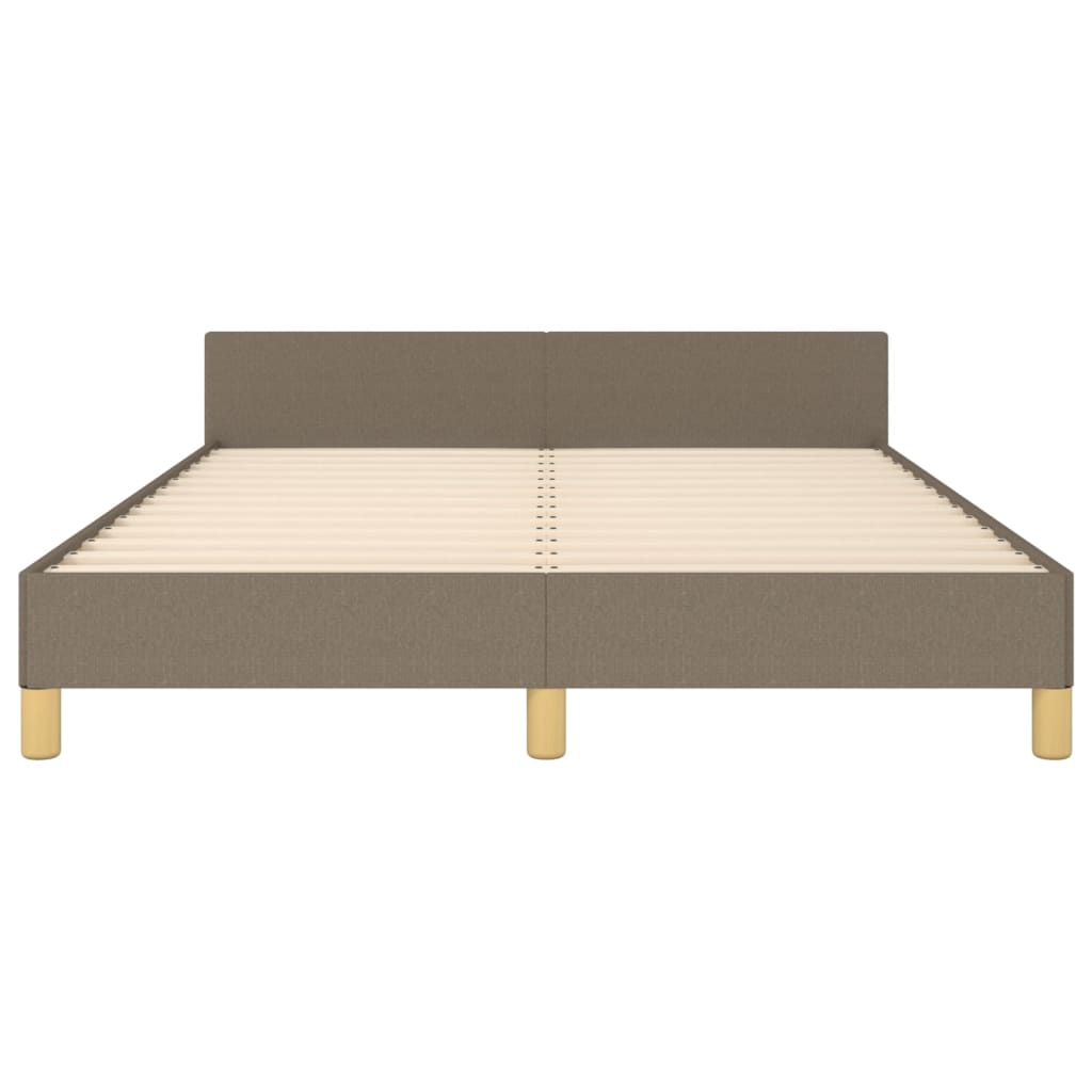 vidaXL Cadru de pat fără saltea, gri taupe, 140x190 cm, textil vidaXL Cadru de pat fără saltea, gri taupe, 140x190 cm, textil