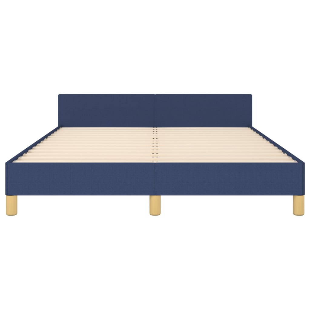 vidaXL Cadru de pat fără saltea, albastru, 140x190 cm, textil