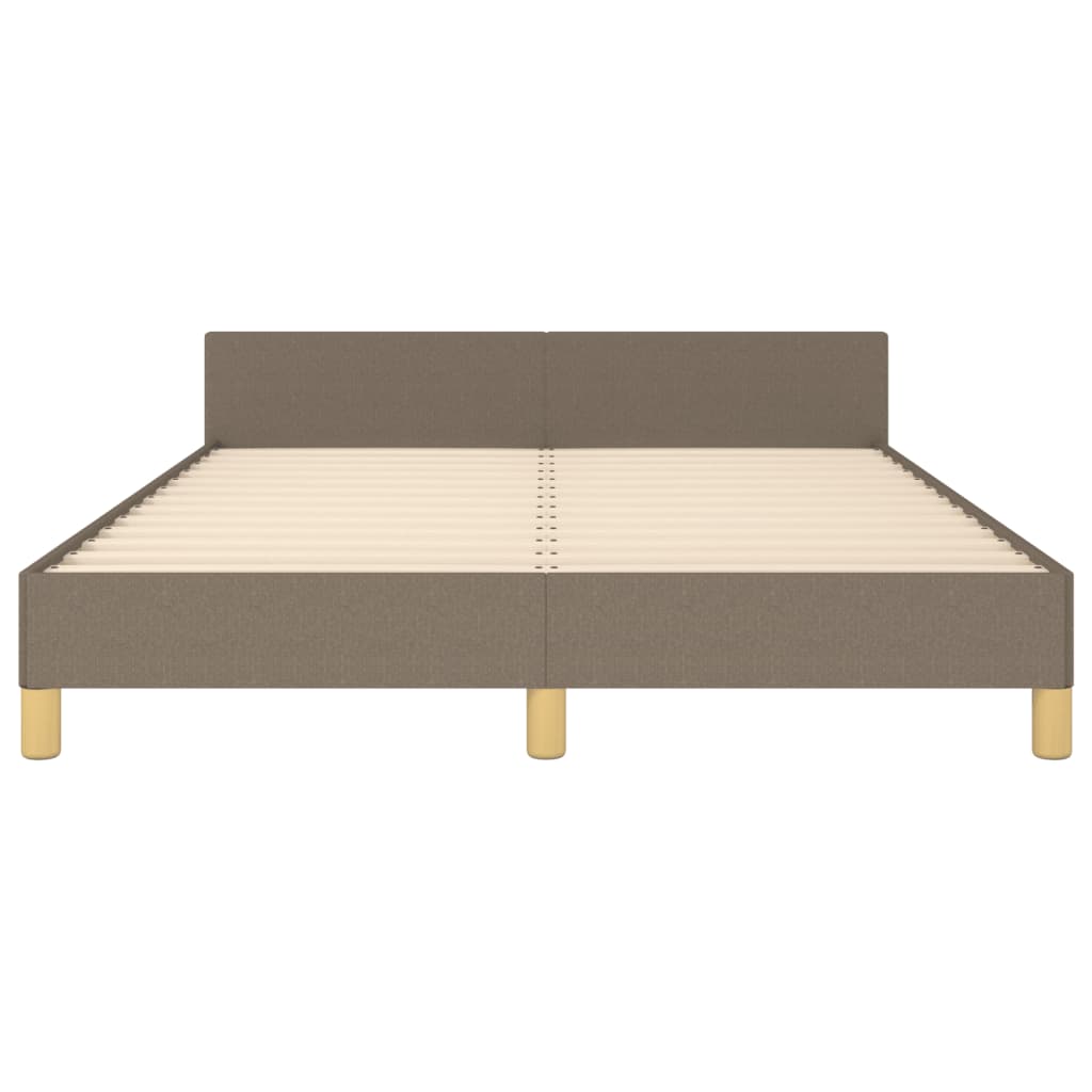 vidaXL Cadru de pat fără saltea, gri taupe, 140x200 cm, textil