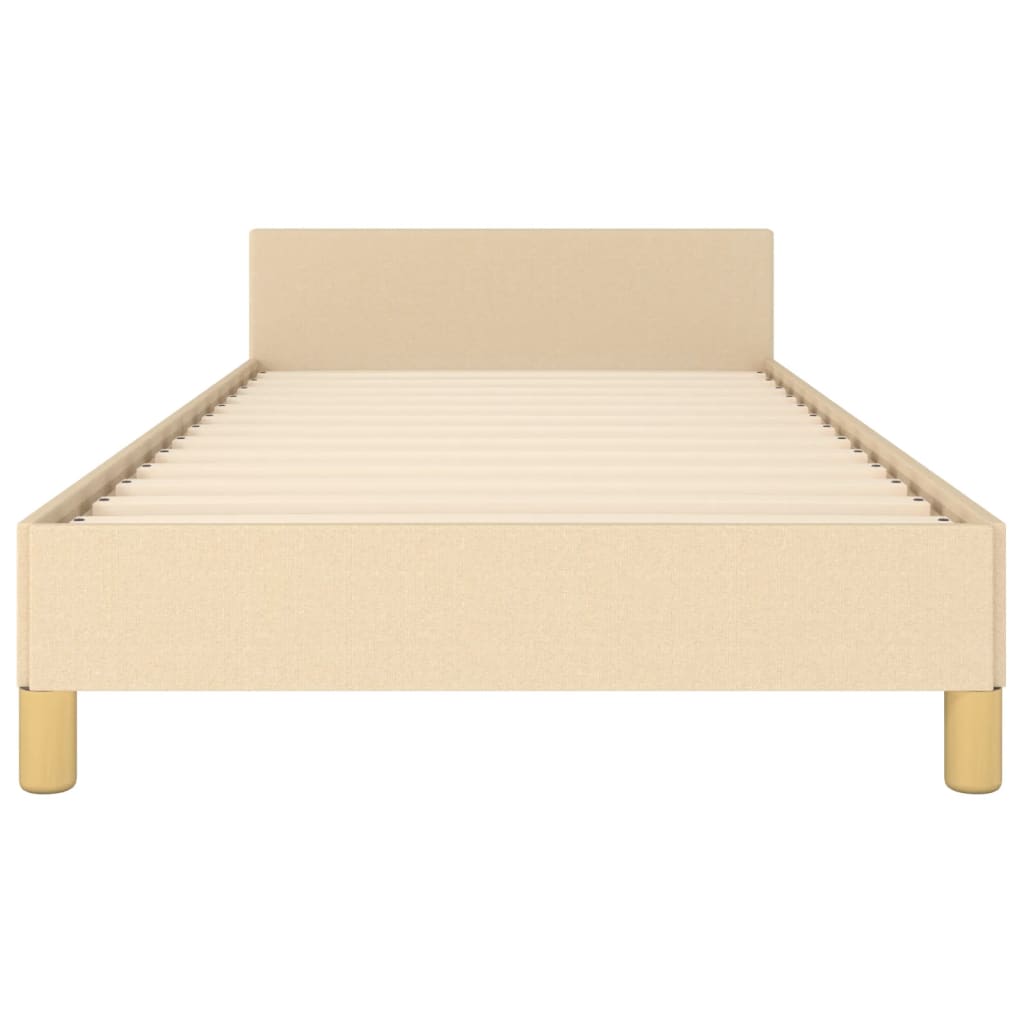 vidaXL Cadru de pat fără saltea cremă 80x200 cm țesătură