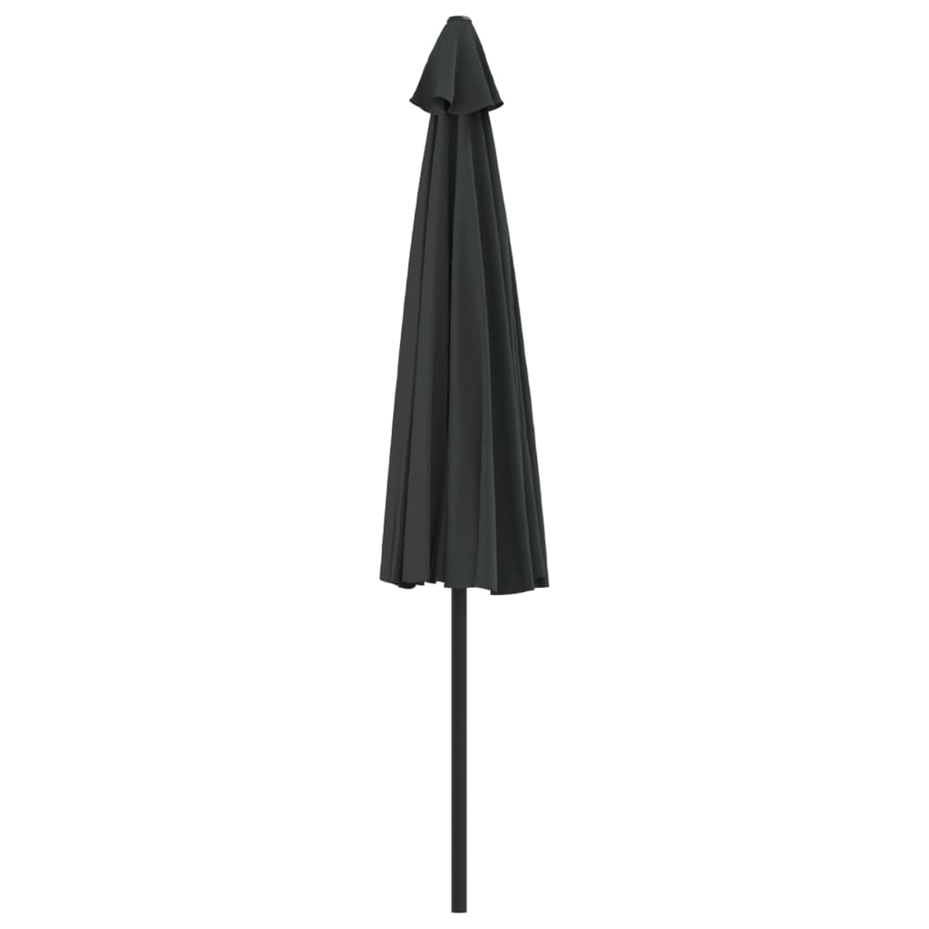 vidaXL Umbrelă de balcon tijă aluminiu negru 300x155x223cm semirotund