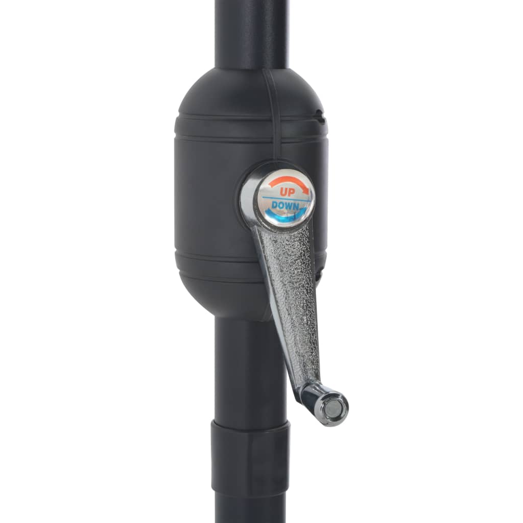 vidaXL Umbrelă de balcon tijă aluminiu negru 300x155x223cm semirotund