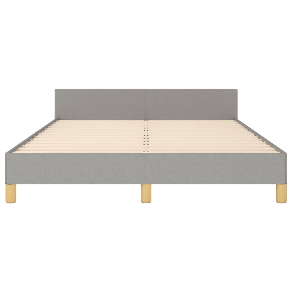 vidaXL Cadru de pat fără saltea, gri deschis, 140x190 cm, textil