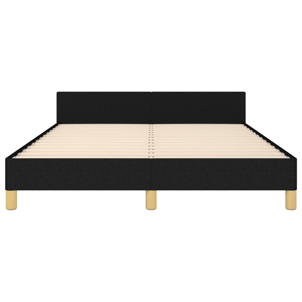 vidaXL Cadru de pat fără saltea, negru, 140x190 cm, textil