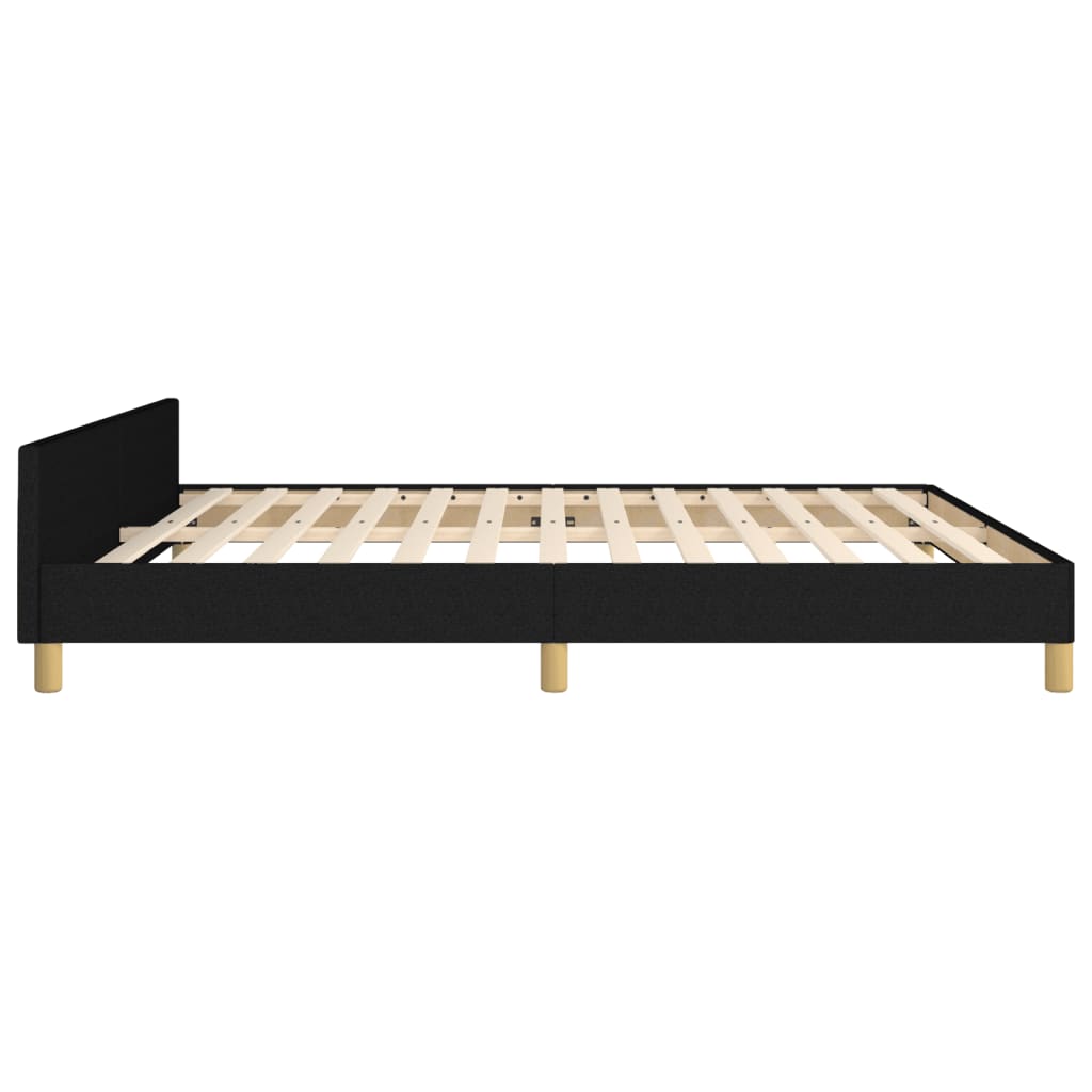 vidaXL Cadru de pat fără saltea, negru, 180x200 cm, textil vidaXL Cadru de pat fără saltea, negru, 180x200 cm, textil