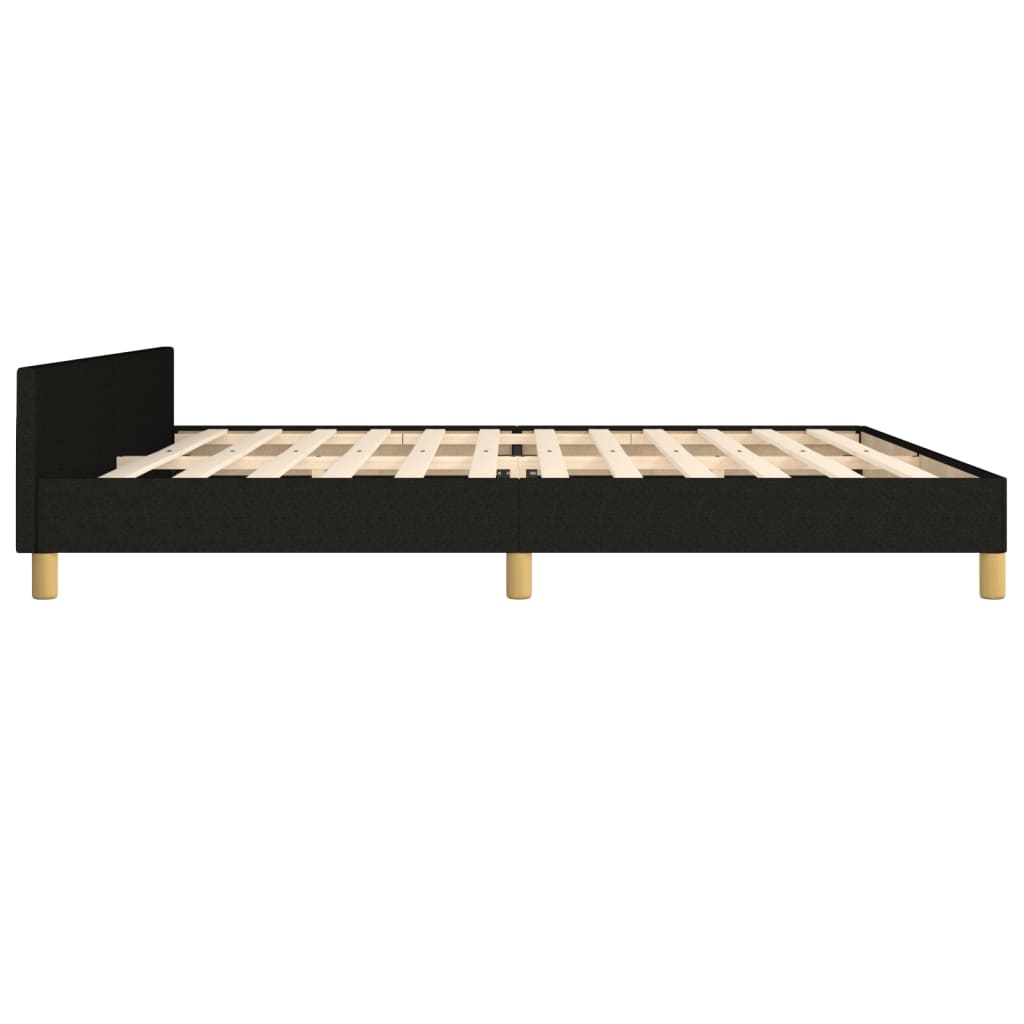 vidaXL Cadru de pat fără saltea, negru, 200x200 cm, textil
