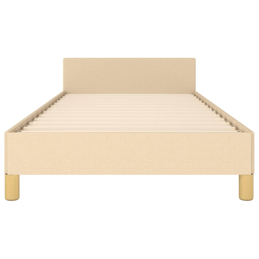 vidaXL Cadru de pat fără saltea cremă 80x200 cm țesătură
