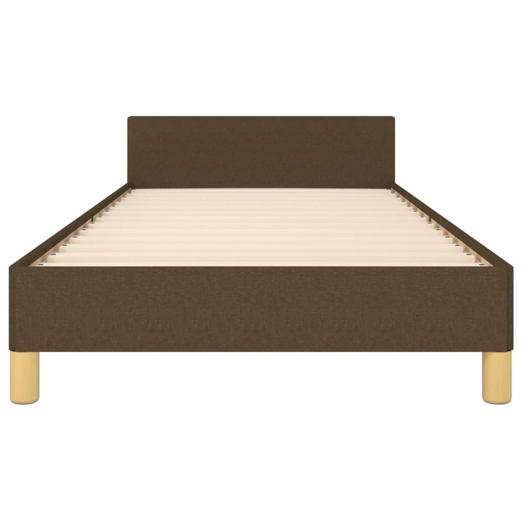vidaXL Cadru de pat fără saltea, maro închis, 90x190 cm, textil vidaXL Cadru de pat fără saltea, maro închis, 90x190 cm, textil