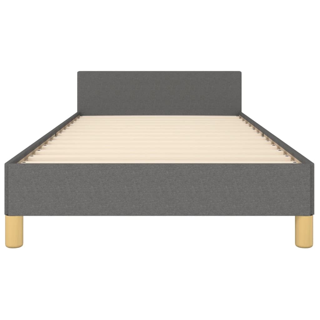 vidaXL Cadru de pat fără saltea, gri închis, 100x200 cm, textil