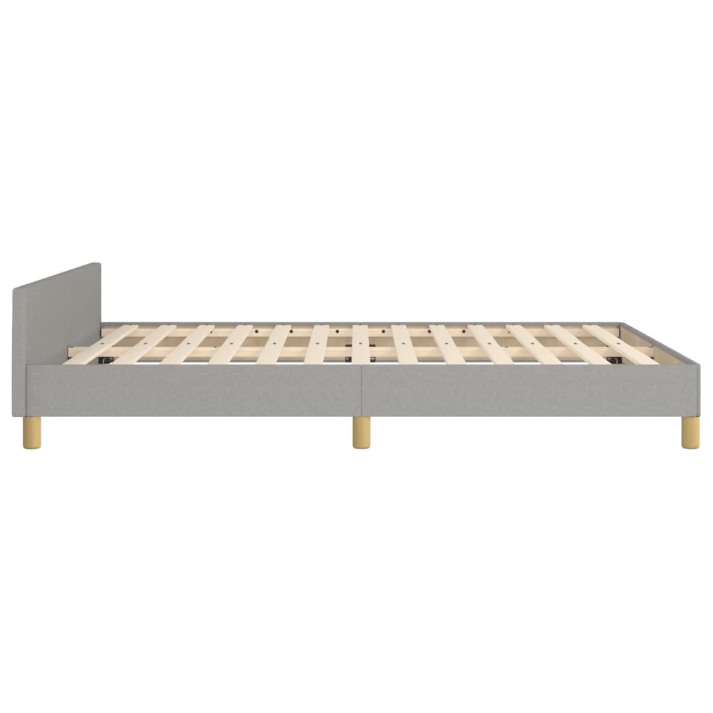 vidaXL Cadru de pat fără saltea, gri deschis, 140x200 cm, textil