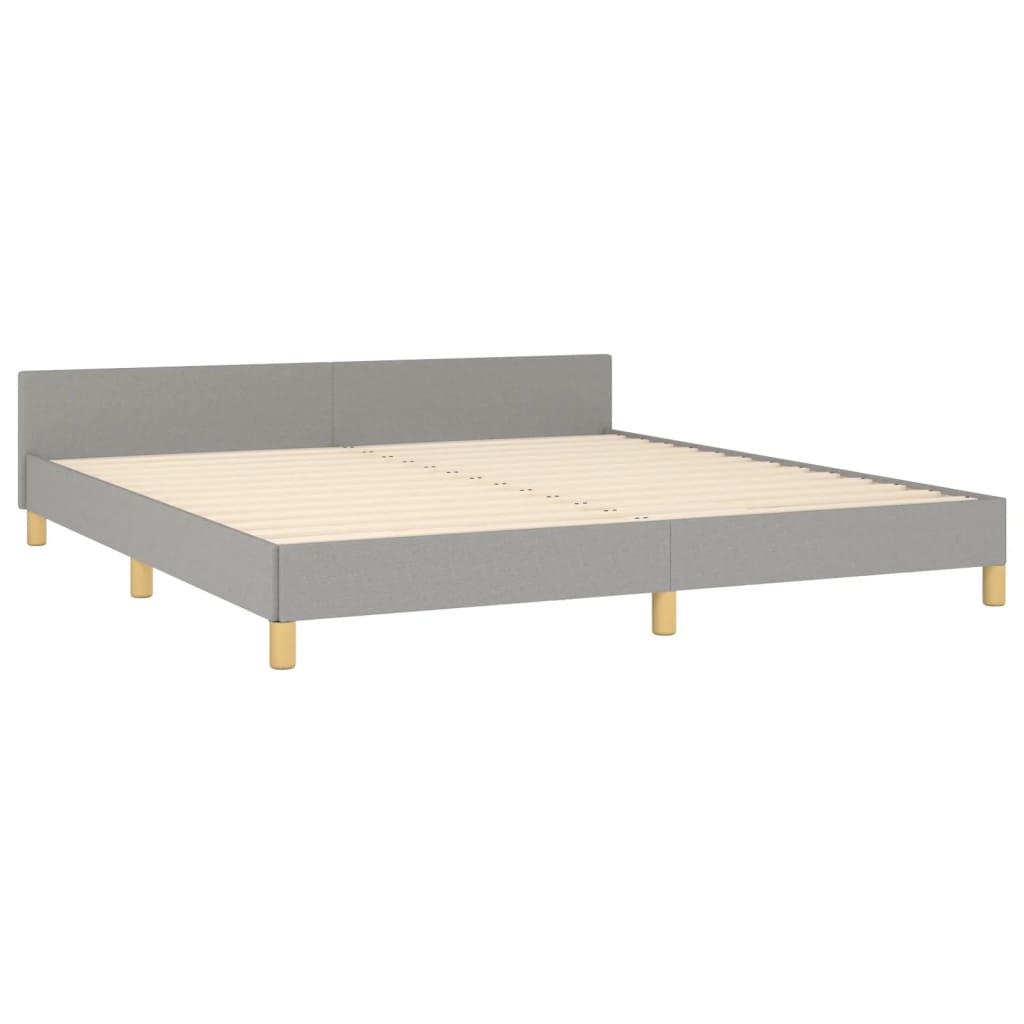 vidaXL Cadru de pat fără saltea, gri deschis, 160x200 cm, textil