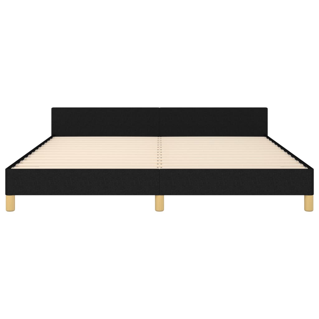 vidaXL Cadru de pat fără saltea, negru, 160x200 cm, textil vidaXL Cadru de pat fără saltea, negru, 160x200 cm, textil