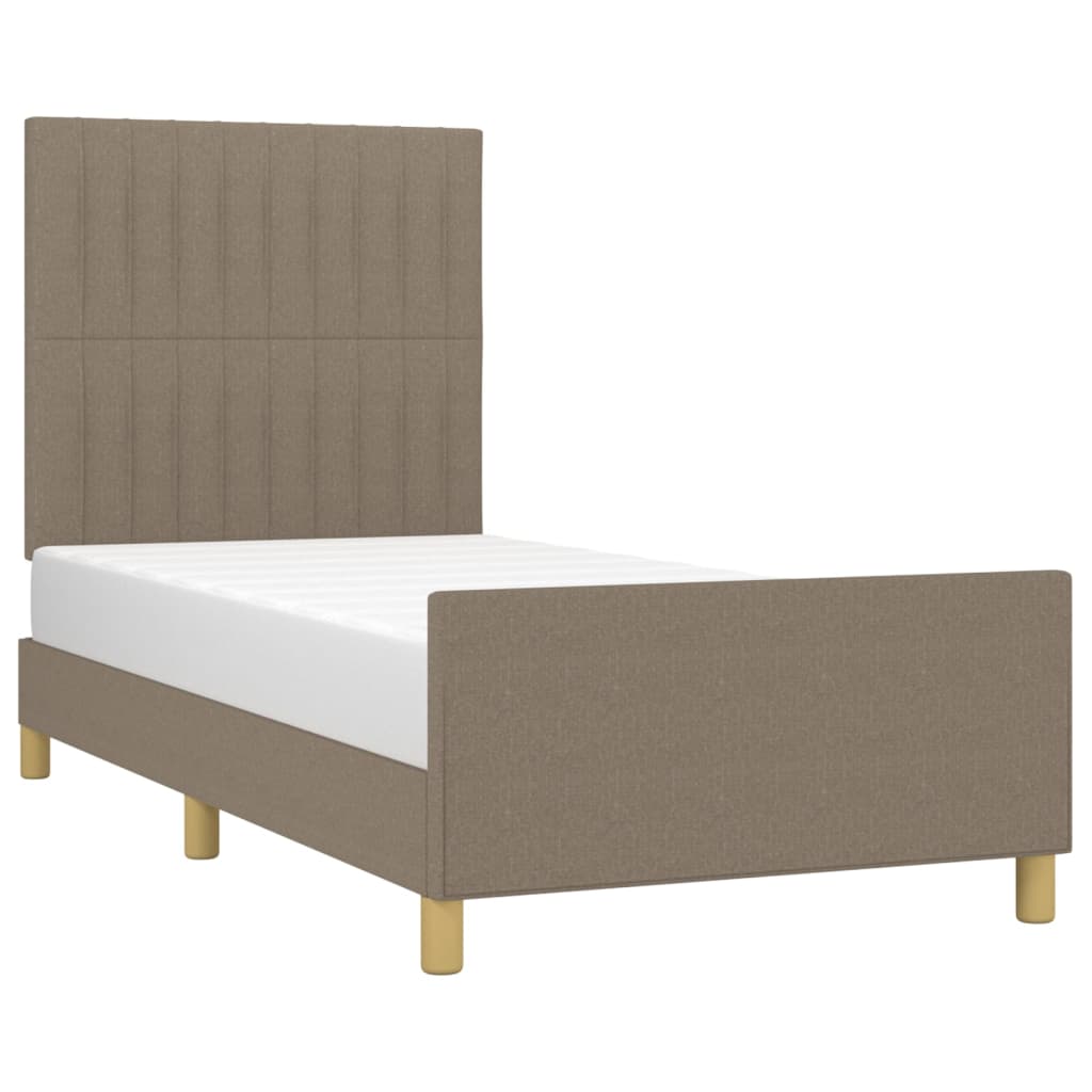 vidaXL Cadru de pat fără saltea Taupe 80x200 cm țesătură